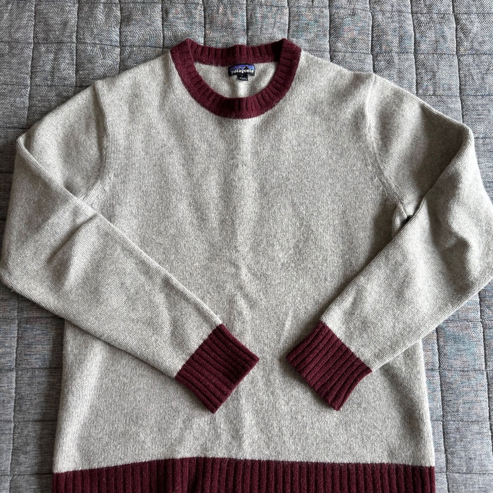 Patagonia Men's Merlow Recycled Wool Crewneck Sweater Feather Grey - Men's M